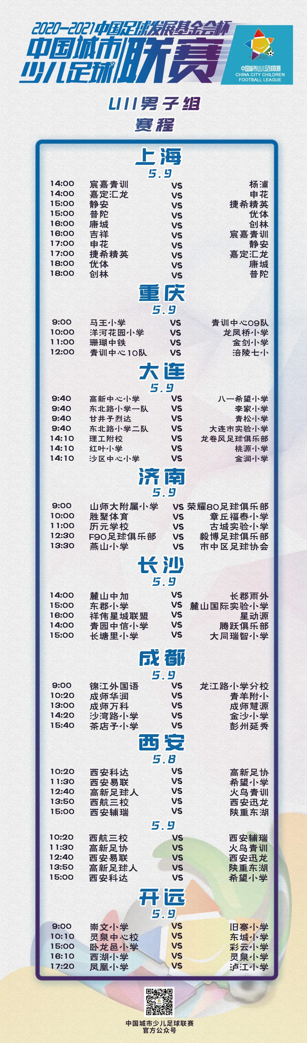 賽事預告丨2020-2021“中(zhōng)國足球發展基金會杯”中(zhōng)國城市少兒足球聯賽賽事預告